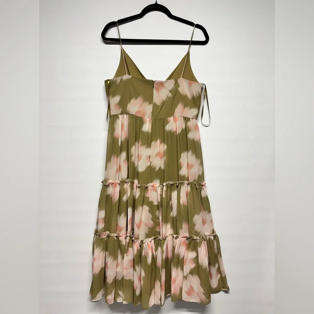 ✨Sachin + Babi Dalia Midi Dress Ika Scatter Floral Green Size 8